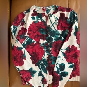 Samantha Sung flowers 100% Cashmere Cardigan - Sm